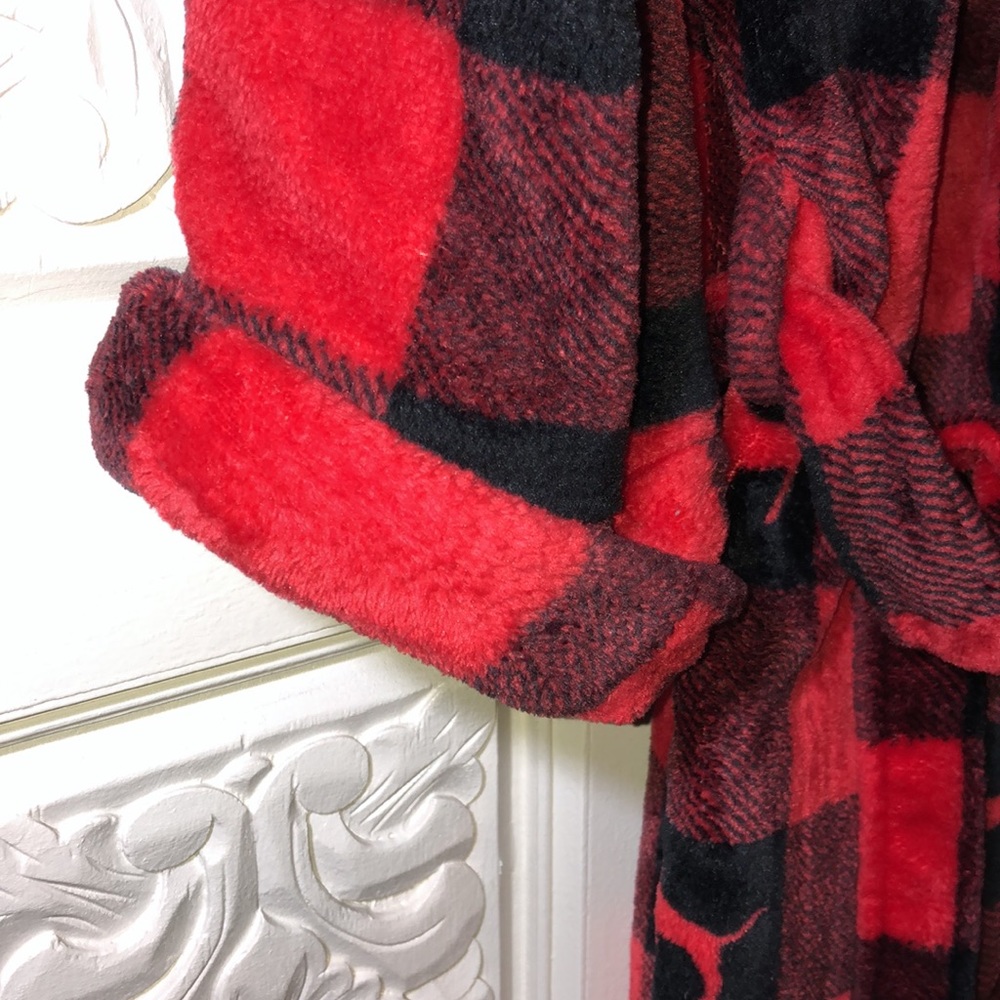 Women’s PINK Red/Black Robe M/L - Picture 4 of 8